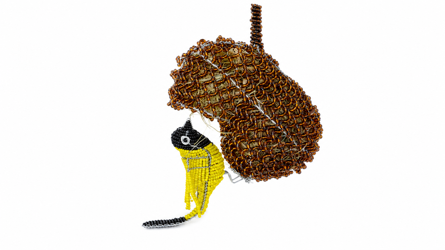 Beaded Birds and Nest