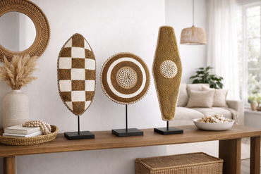 Beaded Oblong Shields