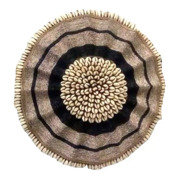 African Beaded Shield - Gold and black