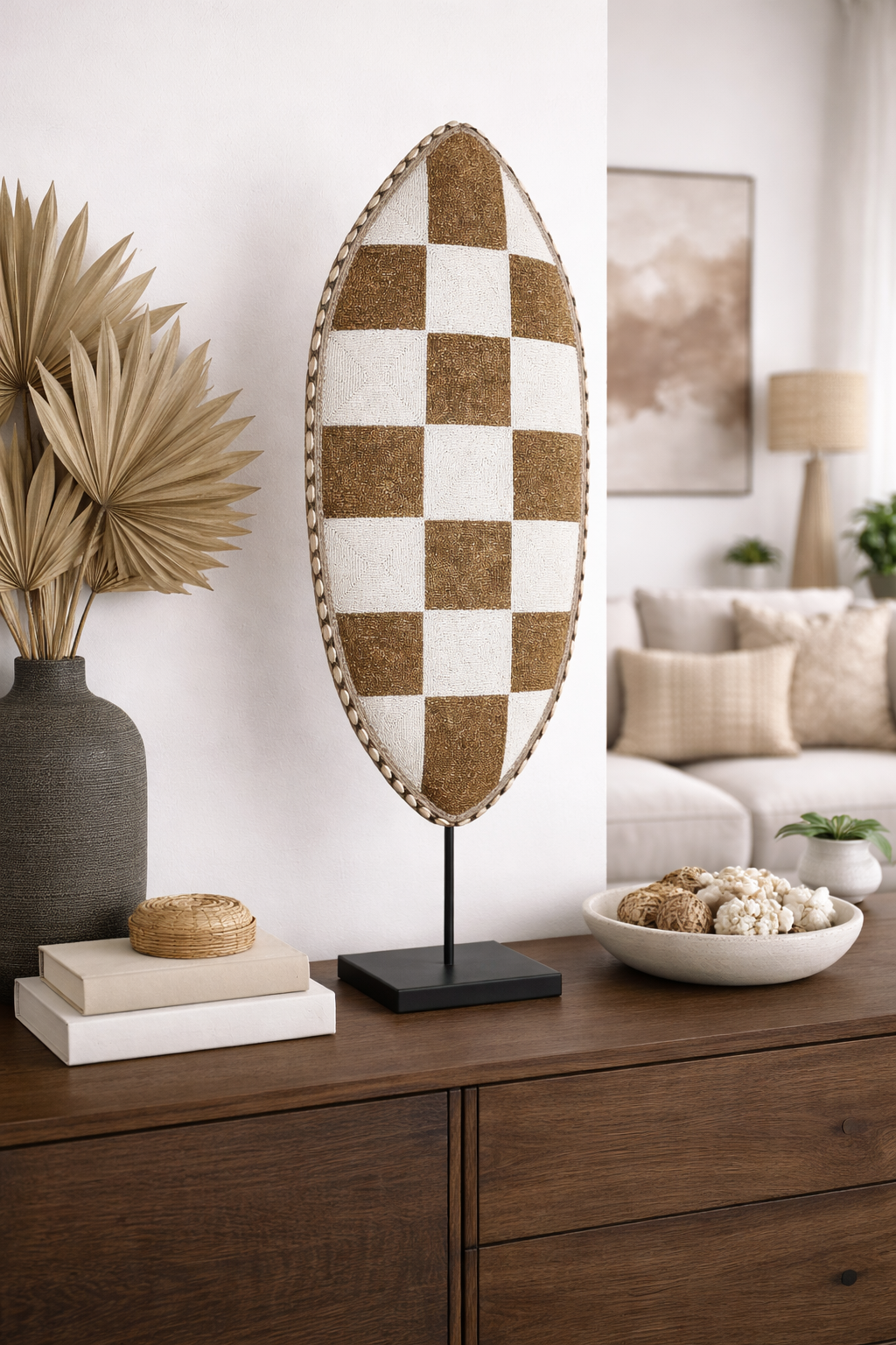 Beaded Oblong Shields