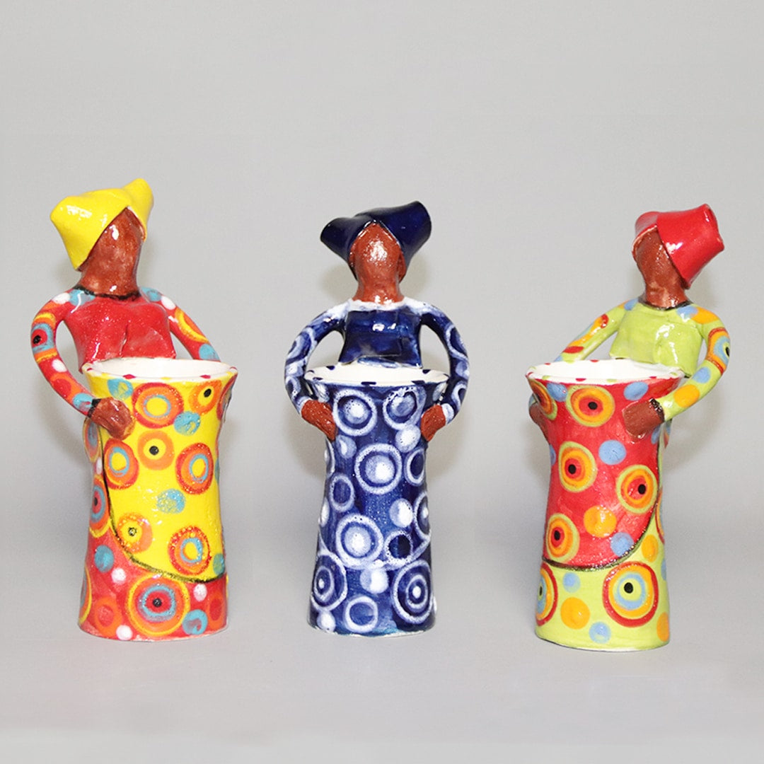African Lady Vase