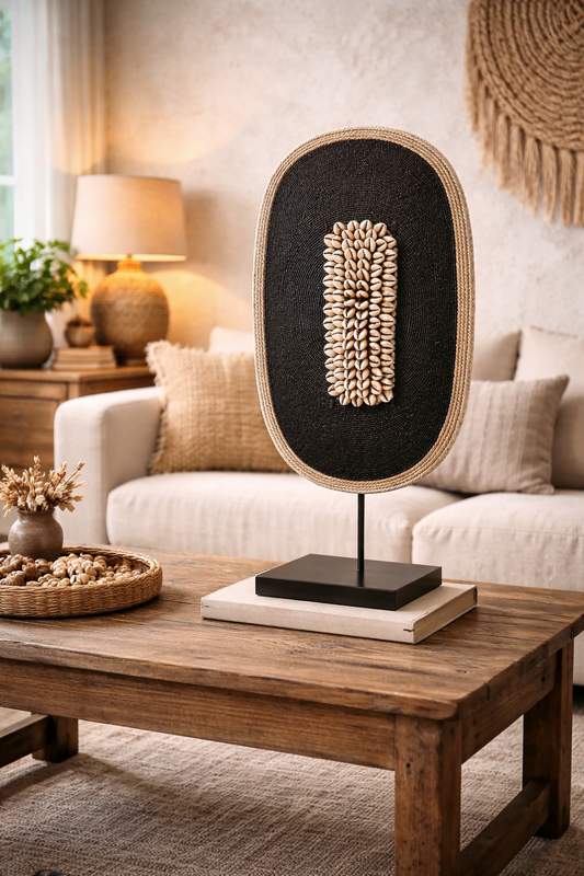 African Beaded Shield - Oval