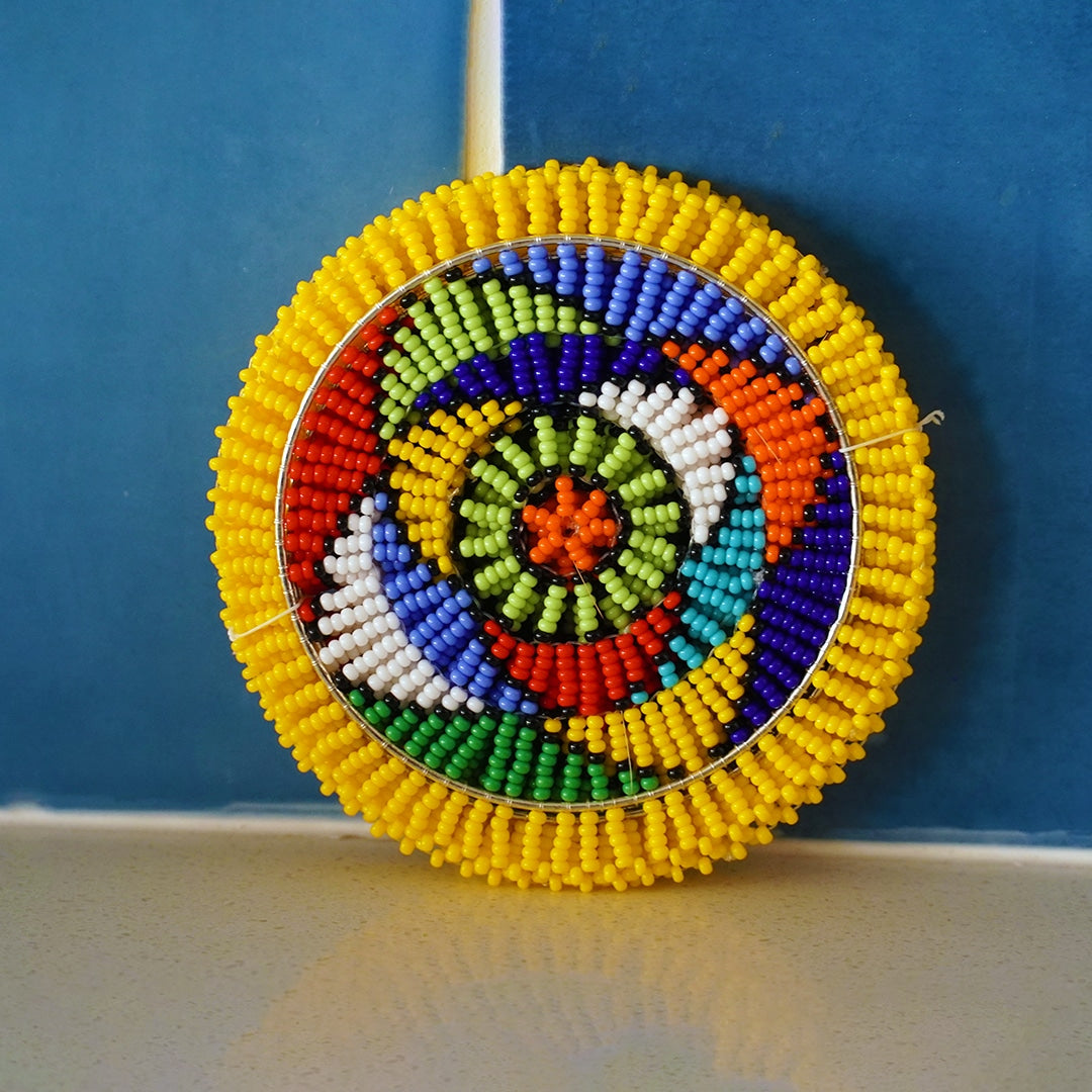 Beaded Coasters (Set of 6, all colours)