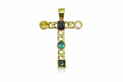 Gemstone Pendant Initial