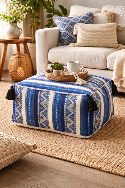 Sahara Geometric Floor Pouf