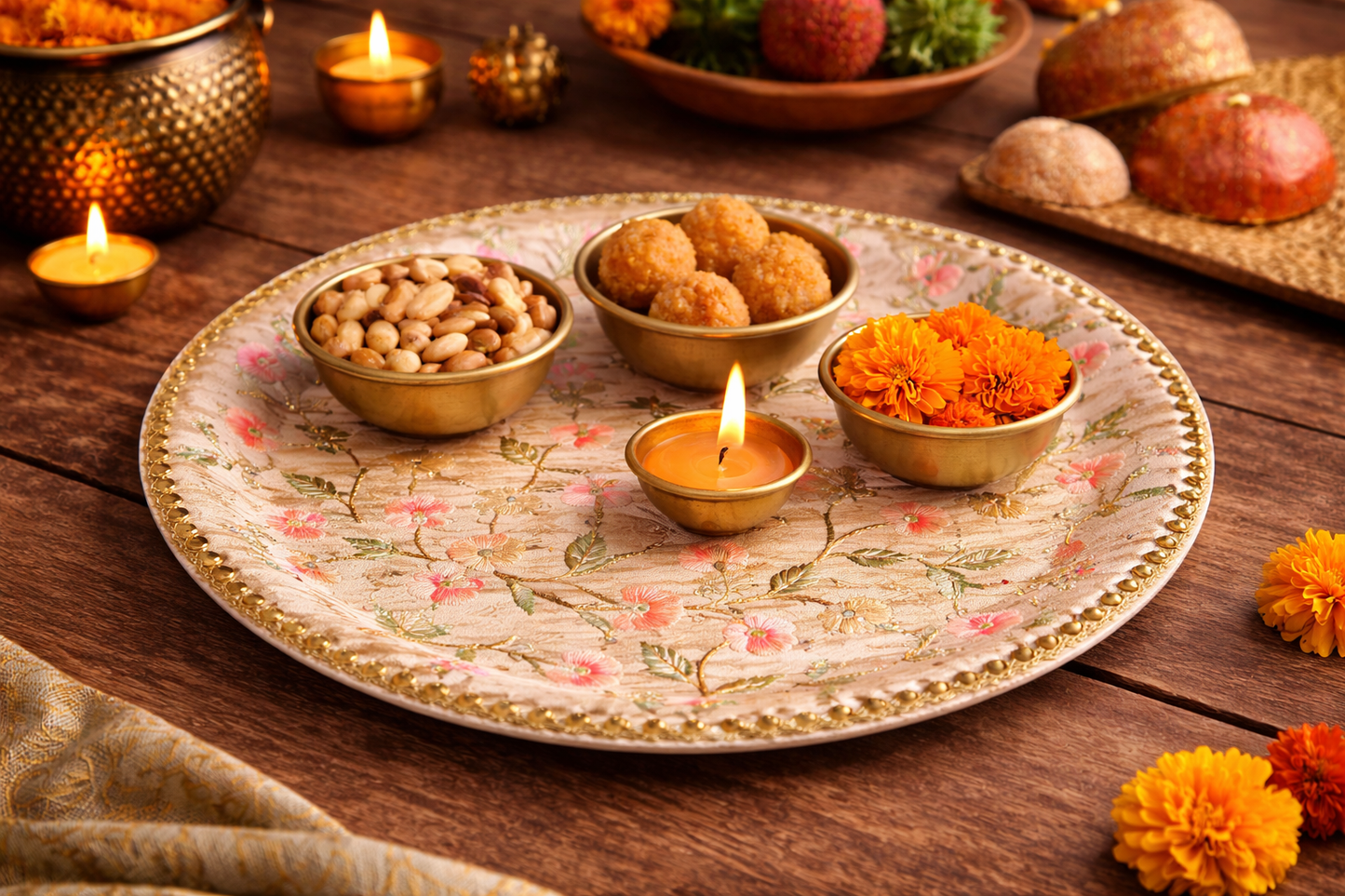 Mehira Floral Serving Tray