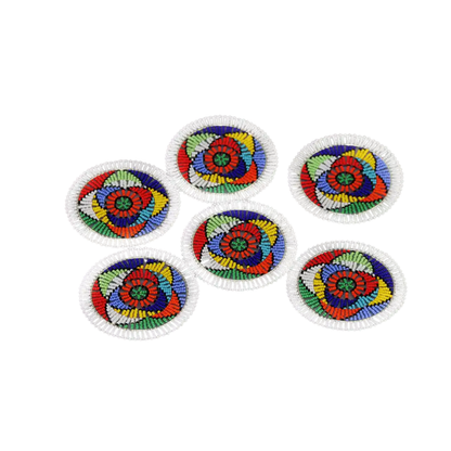 Beaded Coasters (Set of 6, all colours)