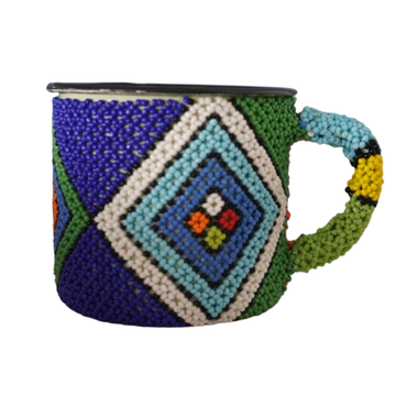 Beaded Enamel Coffee Mugs