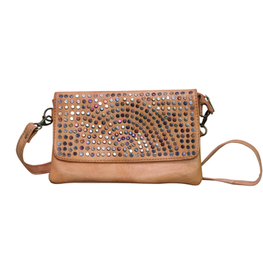 Leather  crossbody  clutch