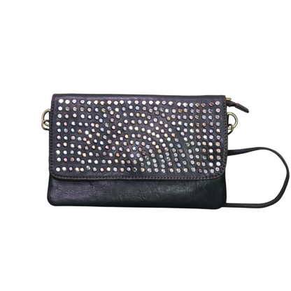Leather  crossbody  clutch