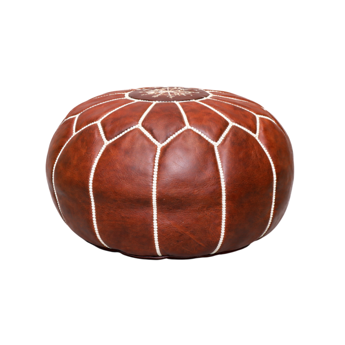 Moroccan Leather Pouf