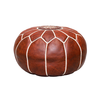 Moroccan Leather Pouf