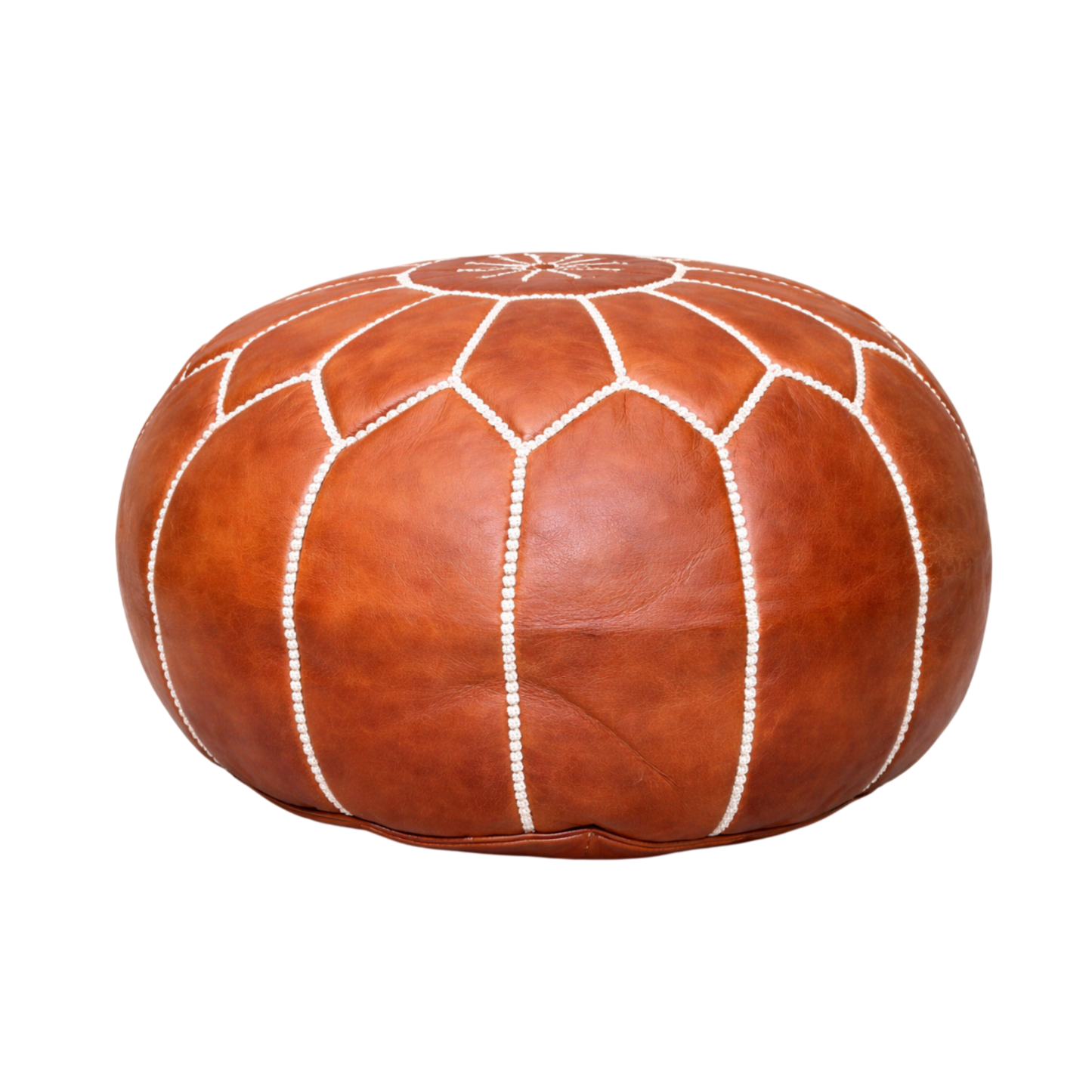 Moroccan Leather Pouf