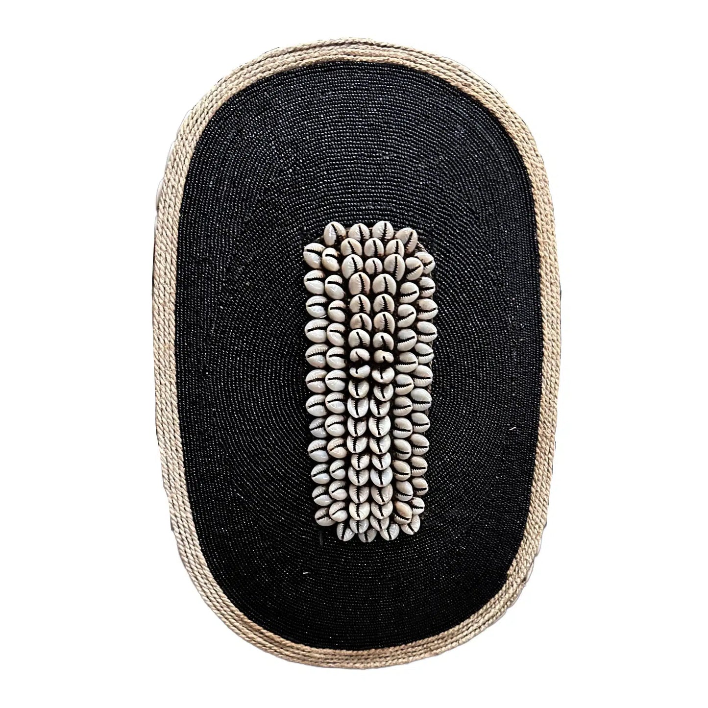 African Beaded Shield - Oval