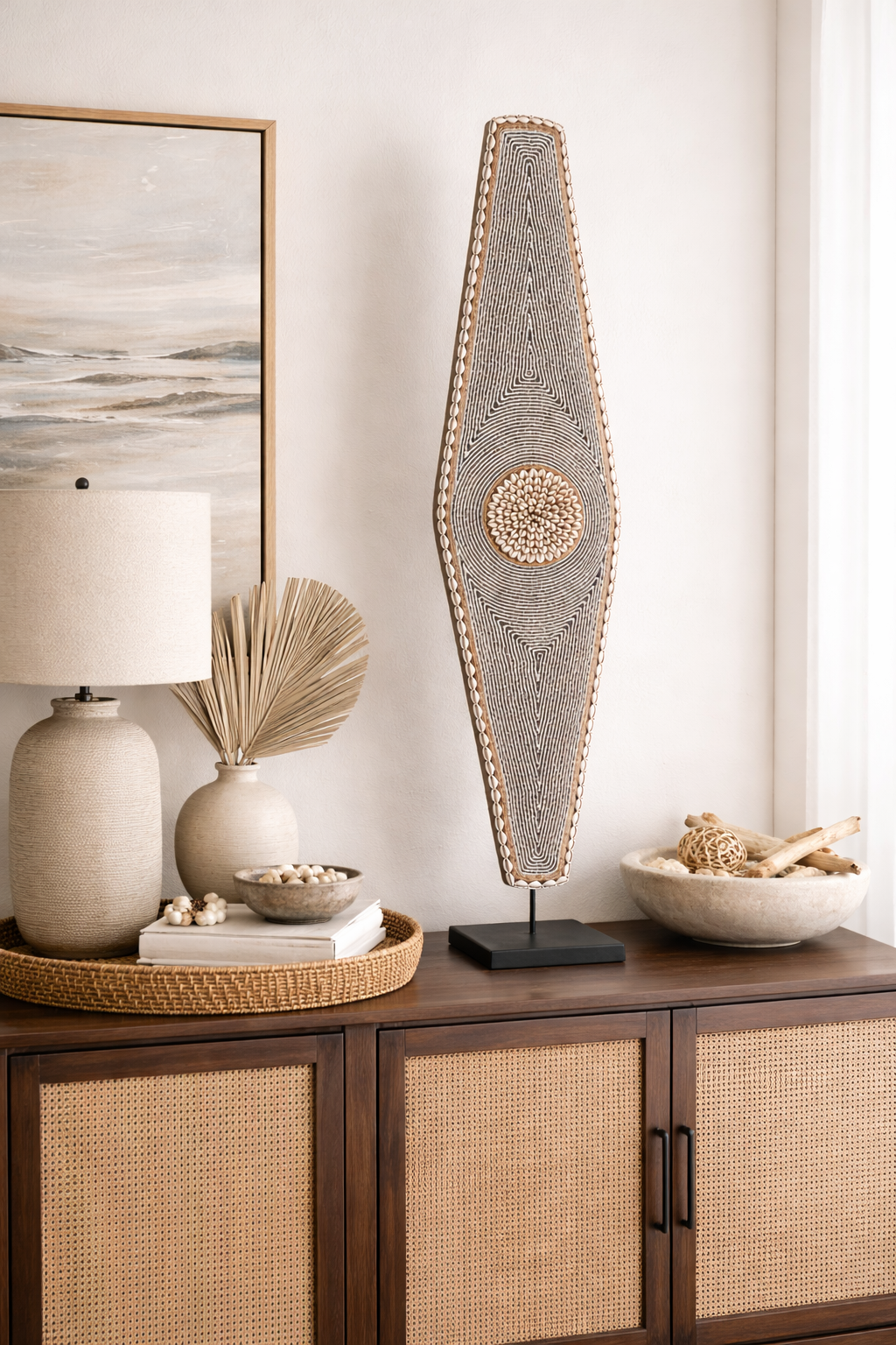 African Beaded King Shield