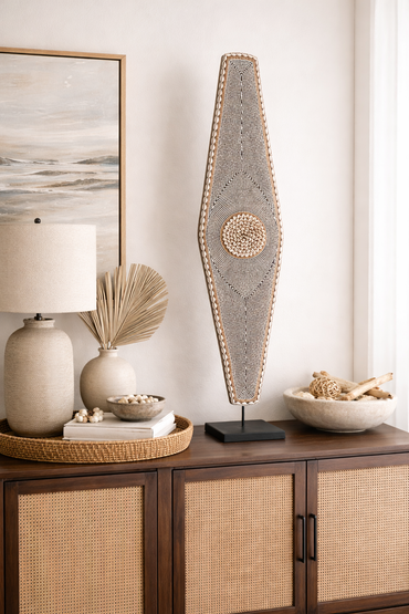 African Beaded King Shield