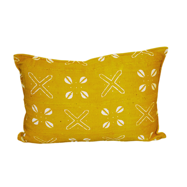 Mustard Salu-Mud Cloth Cushions