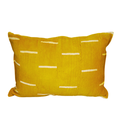 Mustard Salu-Mud Cloth Cushions