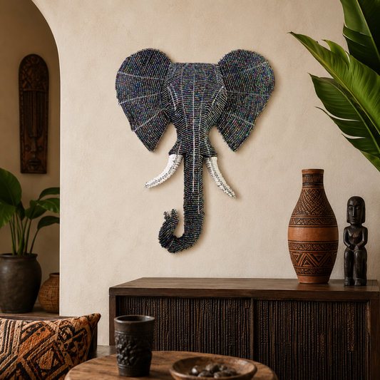 Beaded flat head elephant